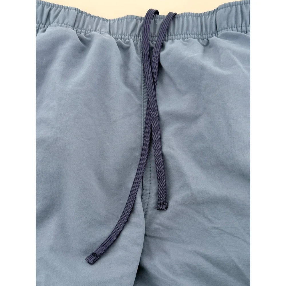 LL Bean Men's XL Cargo Shorts Slate Blue Nylon Elastic Waist‎ Quick Dry Outdoor